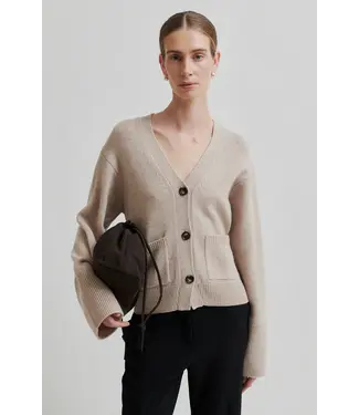Alpha Knit Fitted Cardigan