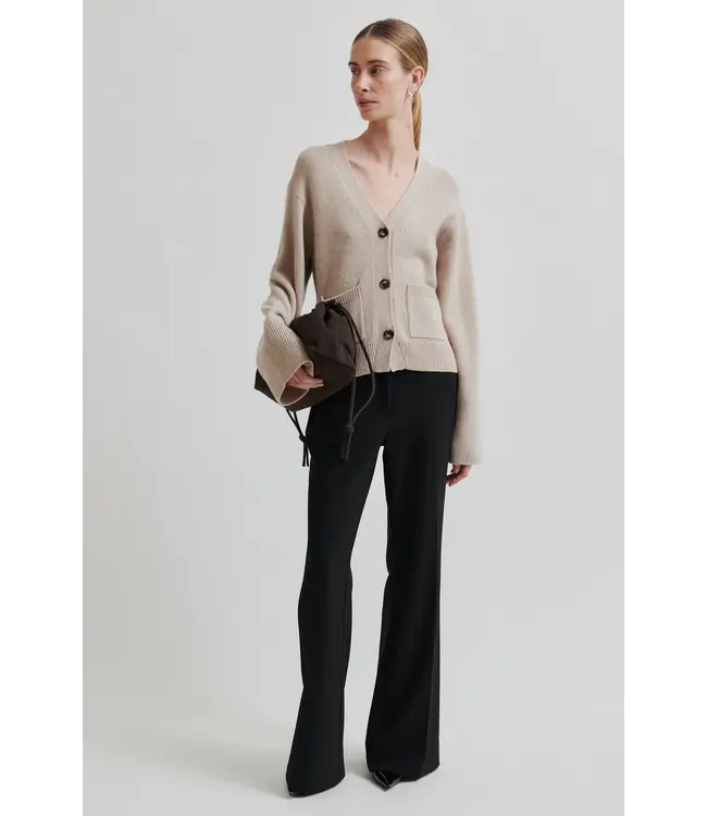 Alpha Knit Fitted Cardigan