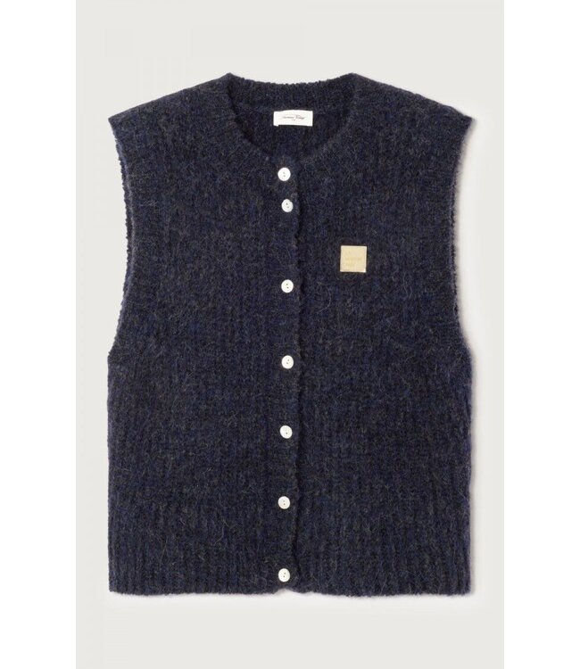 East Gilet Manche Navy melange