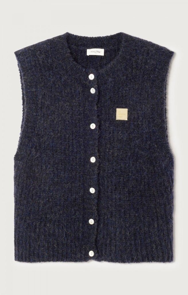 East Gilet Manche Navy melange