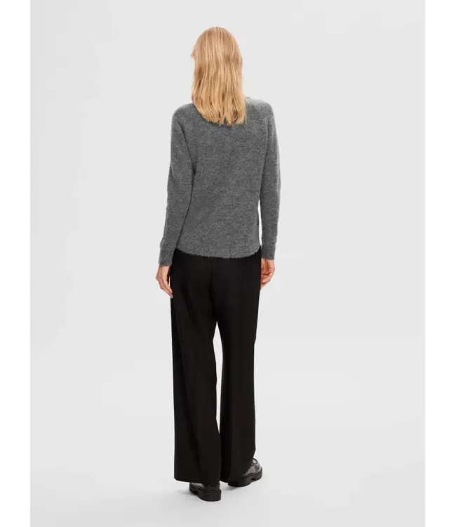 FW25 Lulu Knit O-neck Medium Grey Melange