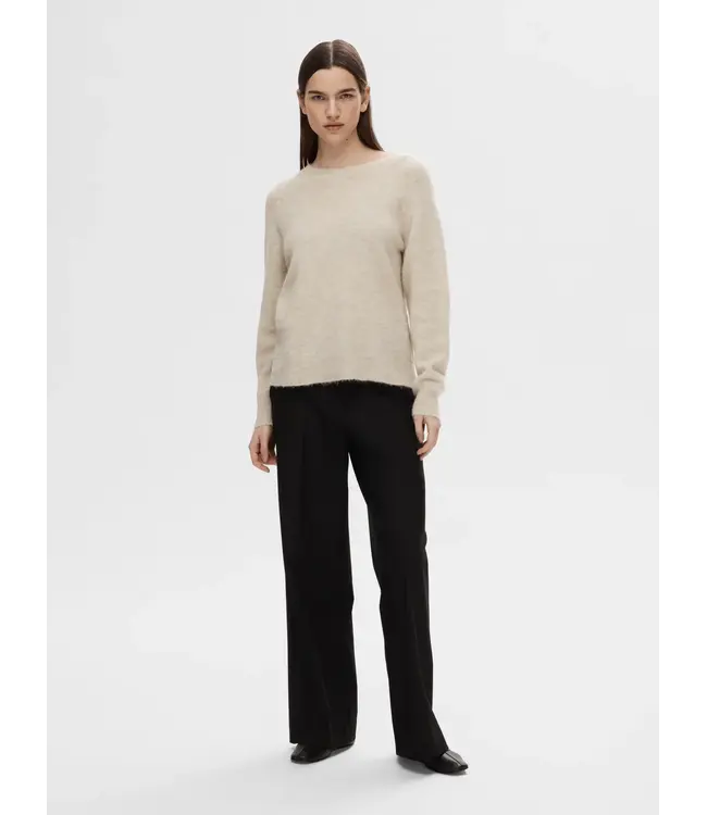 FW25 Lulu Knit O-neck Birch Melange