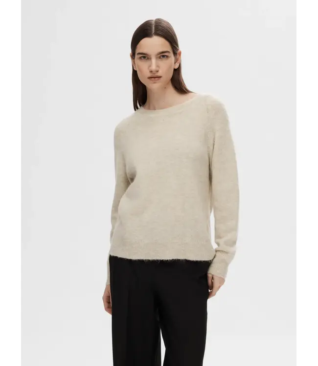 FW25 Lulu Knit O-neck Birch Melange
