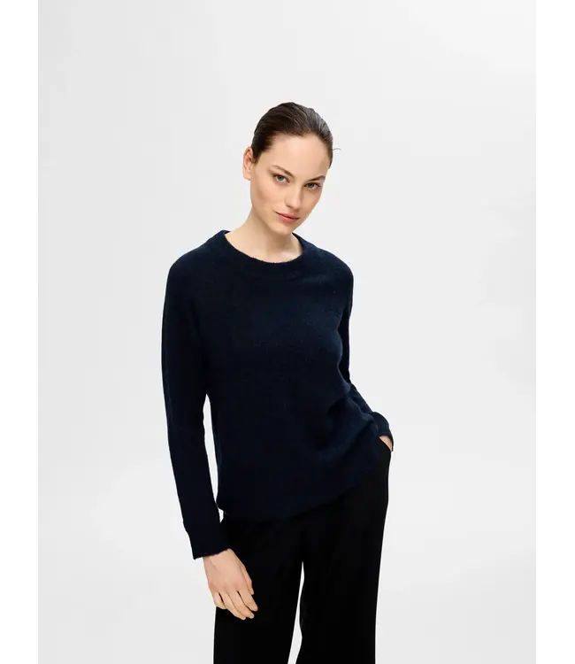 FW25 Lulu Knit O-neck Dark Sapphire
