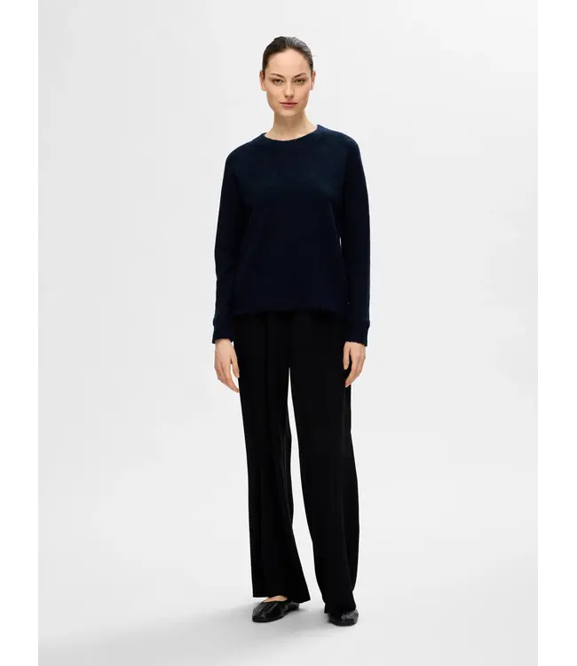 FW25 Lulu Knit O-neck Dark Sapphire