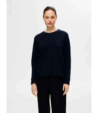 FW25 Lulu Knit O-neck Dark Sapphire