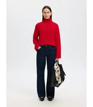 Kamma Knit Roll Neck Equestrian Red