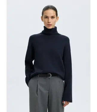 Kamma Knit Roll Neck Dark Sapphire