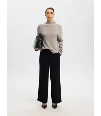 Cille Cashmere Blend High Neck Cream Melange