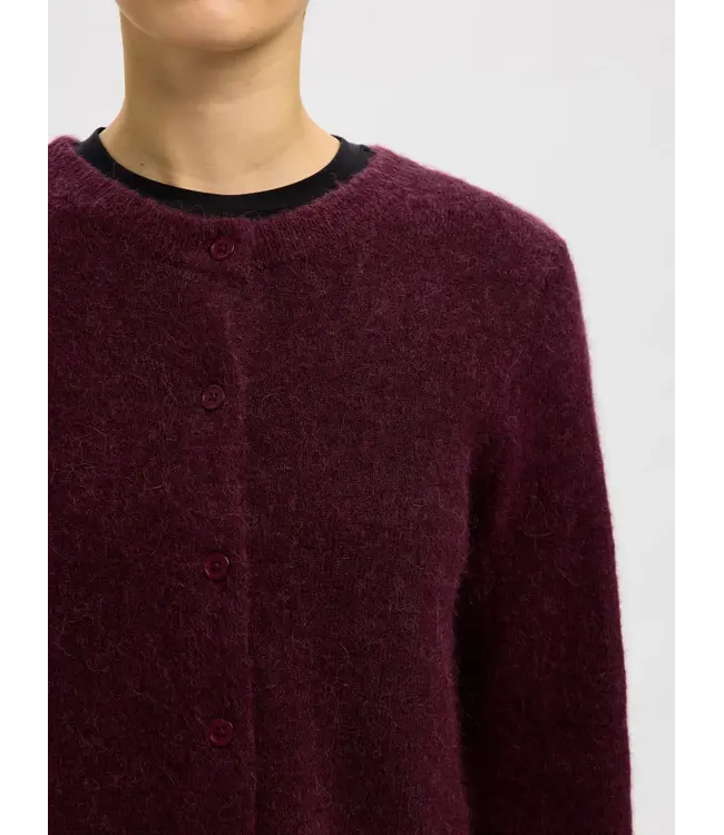 Lulu New Knit Cardigan Fig Melange