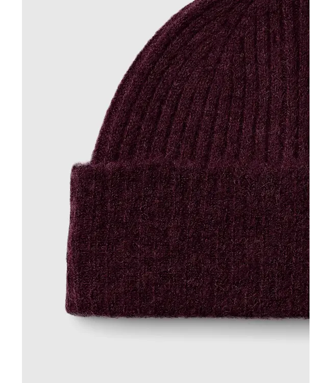 Lulu Wool Blend Beanie Fig Melange