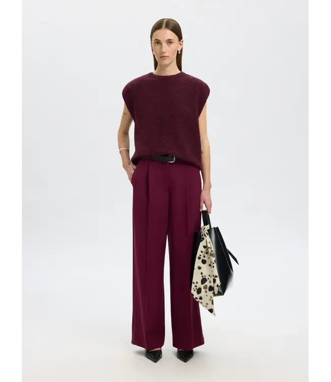 Lulu Knit Vest Fig Melange