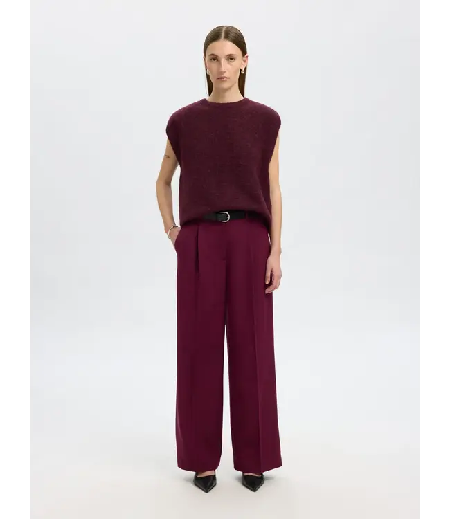 Lulu Knit Vest Fig Melange