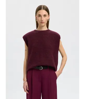 Lulu Knit Vest Fig Melange