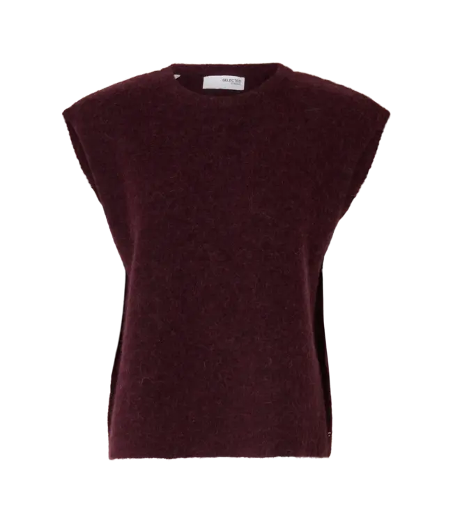 Lulu Knit Vest Fig Melange