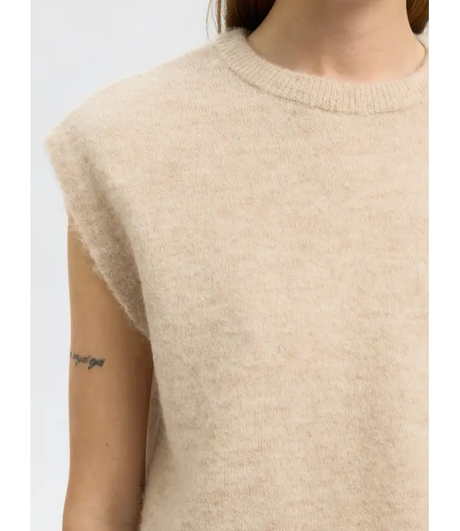 Lulu Knit Vest Birch Melange