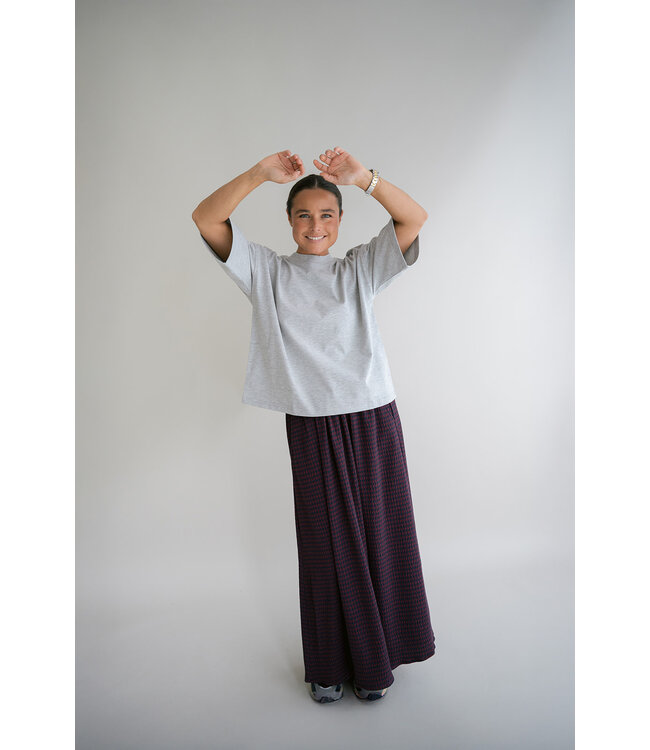 Juliette Skirt Bordeaux Check