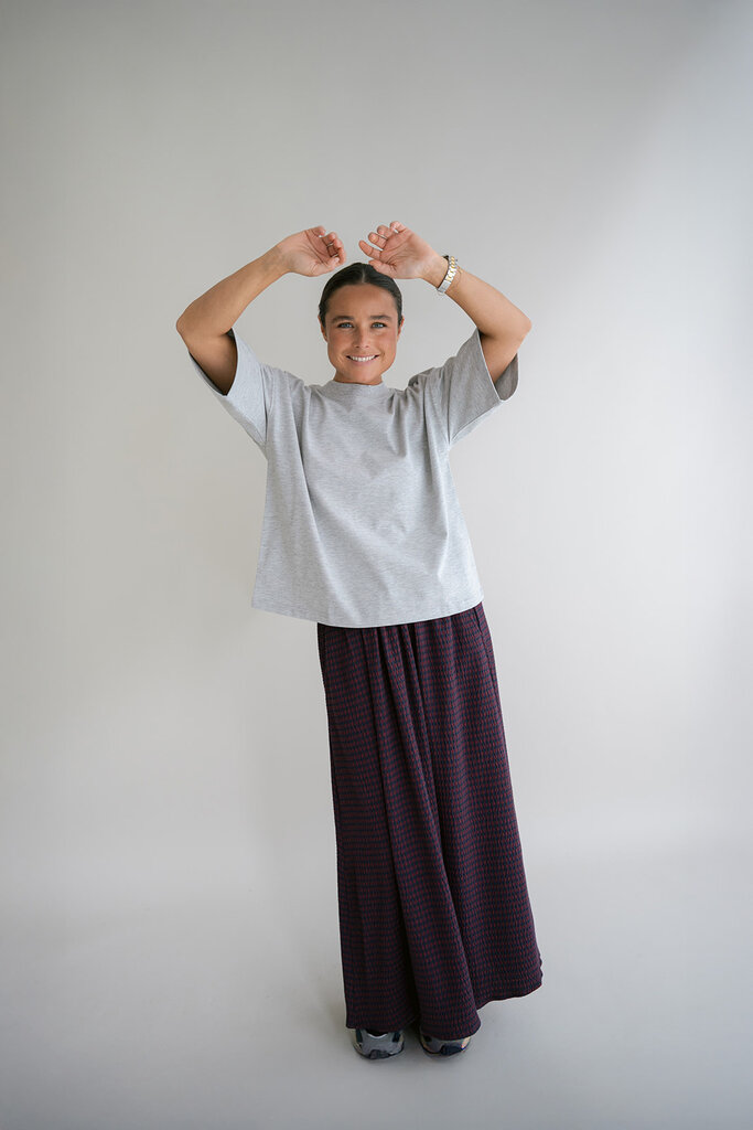 Juliette Skirt Bordeaux Check