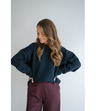 Alba Sweater Navy Bonheur Bordeaux