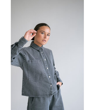 Maria Blouse Grey Denim