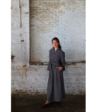 Sari Skirt Carreaux Ecru