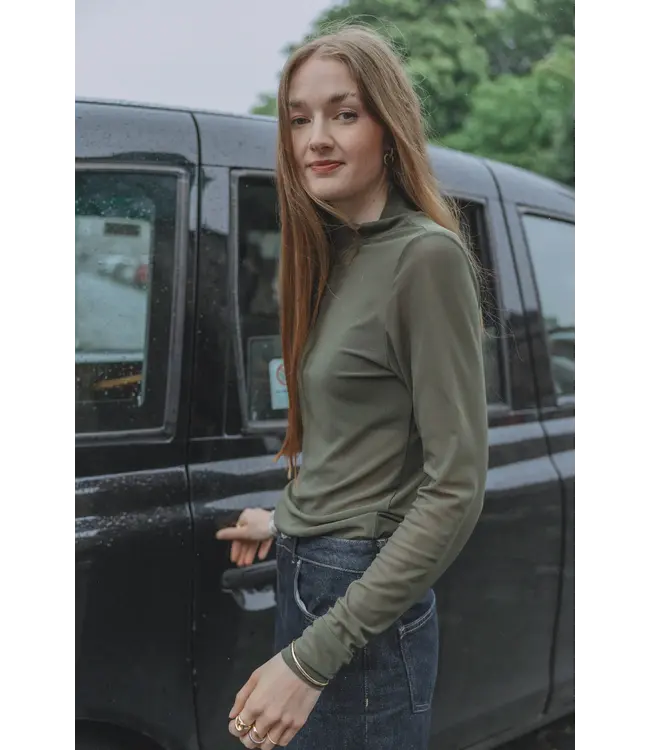 Marloes Mesh Tee Khaki