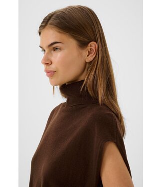 Manzi Knit Waistcoat Deep Burnt Brown