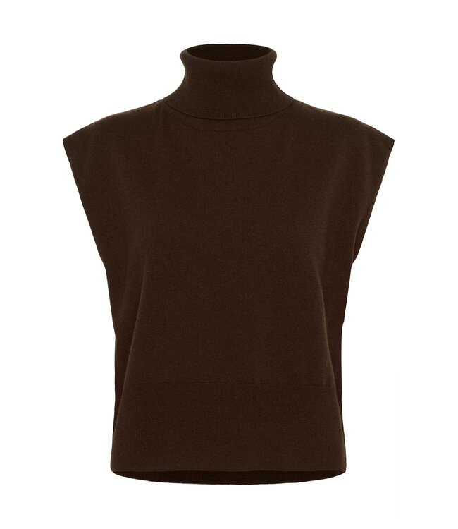 Manzi Knit Waistcoat Deep Burnt Brown