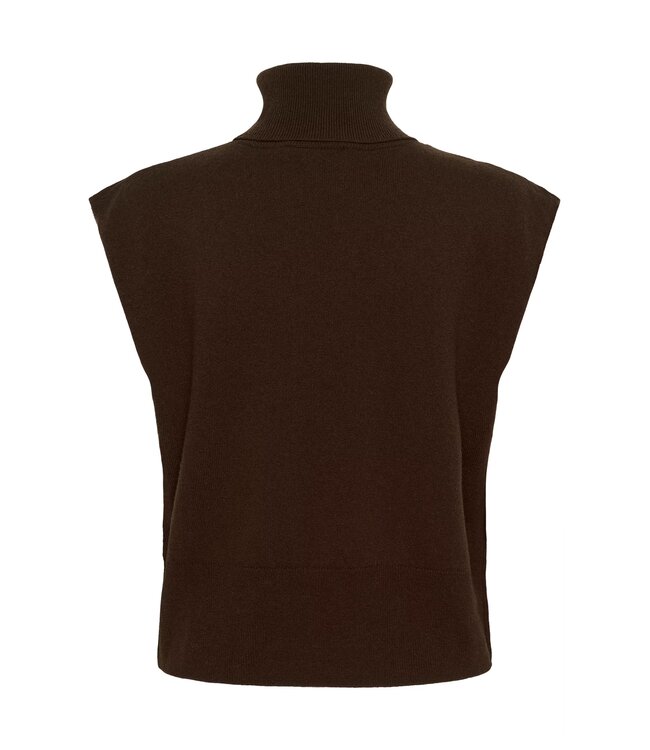 Manzi Knit Waistcoat Deep Burnt Brown