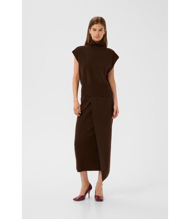 Manzi Skirt Deep Burnt Brown