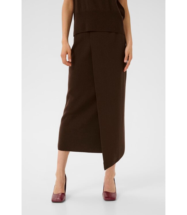 Manzi Skirt Deep Burnt Brown