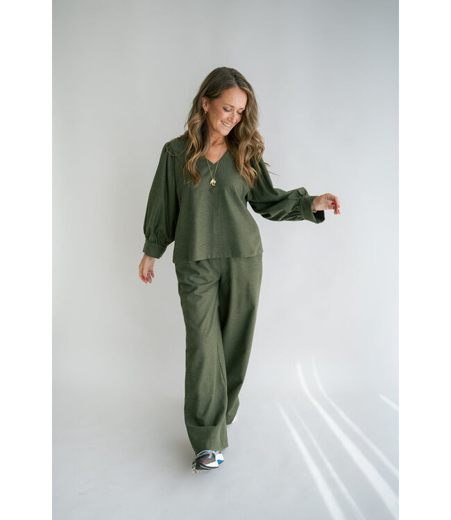 Maud Blouse Solid Green