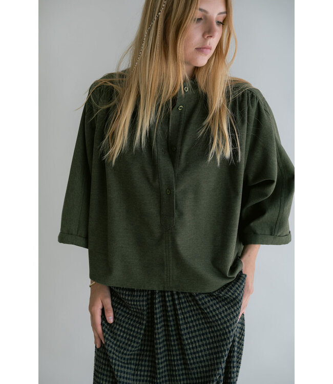 Maya Blouse Solid Green