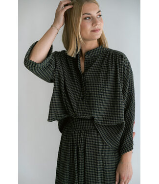 Maya Blouse Green Check