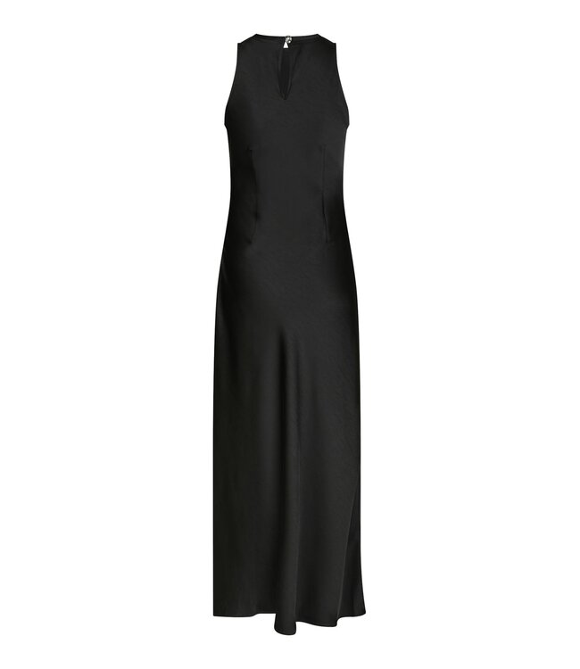 Celinie Heavy Sateen Dress Black