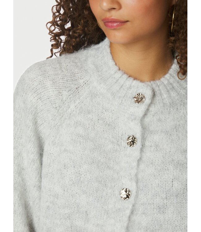 Benuta Fluffy Cardigan Light Grey