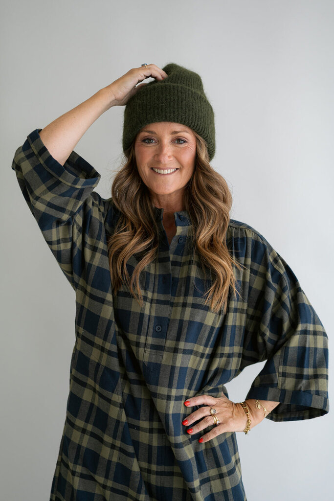 Ivy Dress Big Green Check
