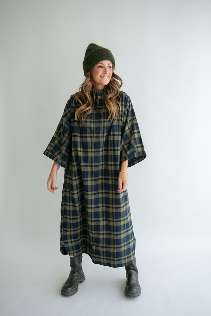 Ivy Dress Big Green Check