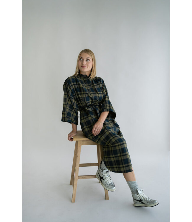 Ivy Dress Big Green Check