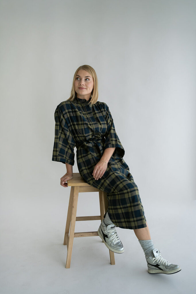 Ivy Dress Big Green Check