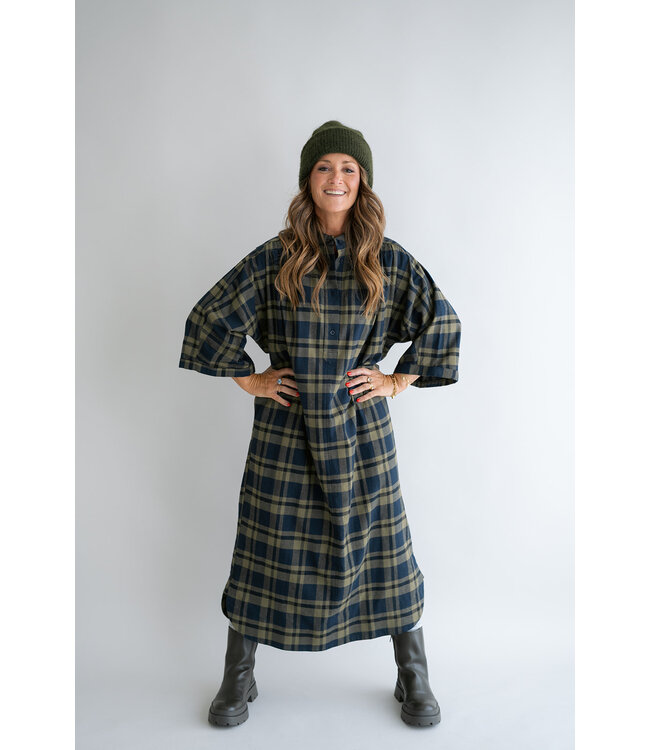 Ivy Dress Big Green Check