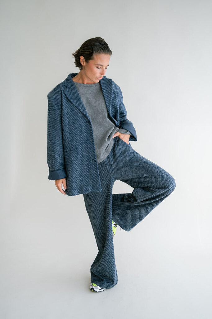 Sam Pants Navy Tweed