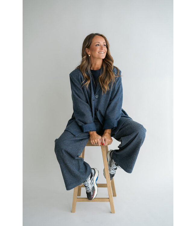 Sam Pants Navy Tweed