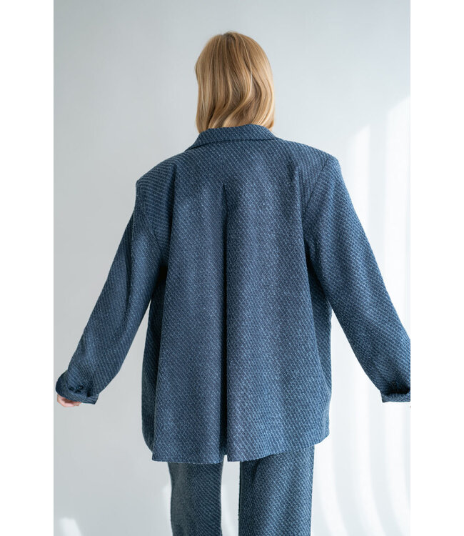 Arthur Blazer Navy Tweed