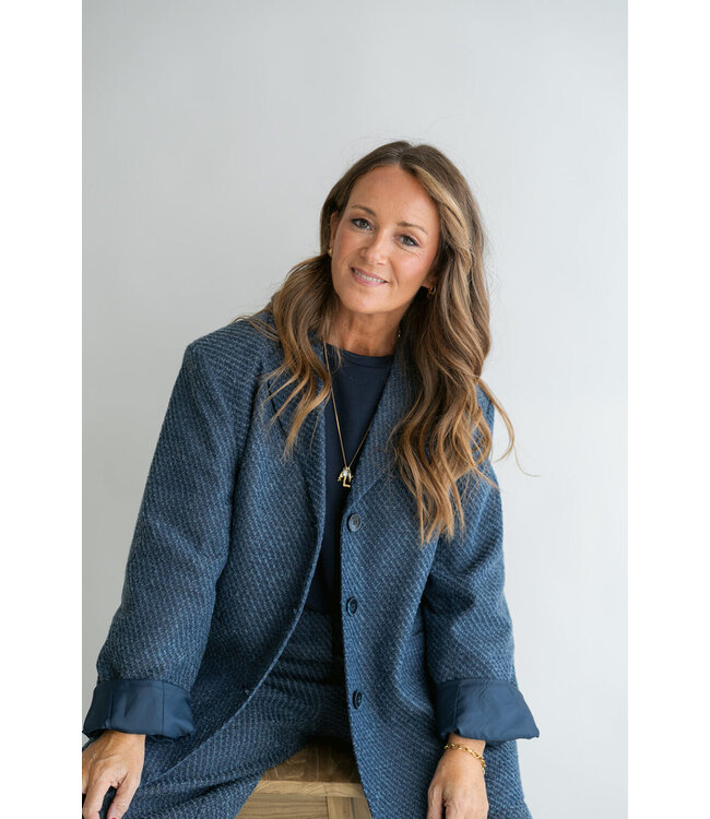 Arthur Blazer Navy Tweed