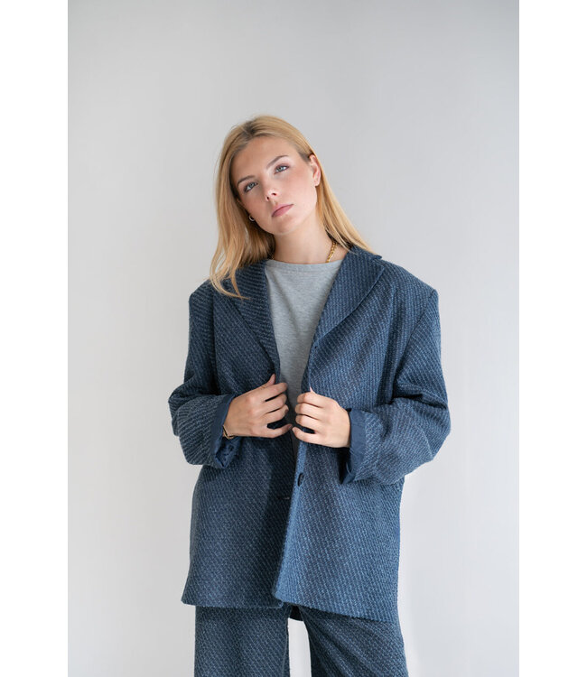 Arthur Blazer Navy Tweed