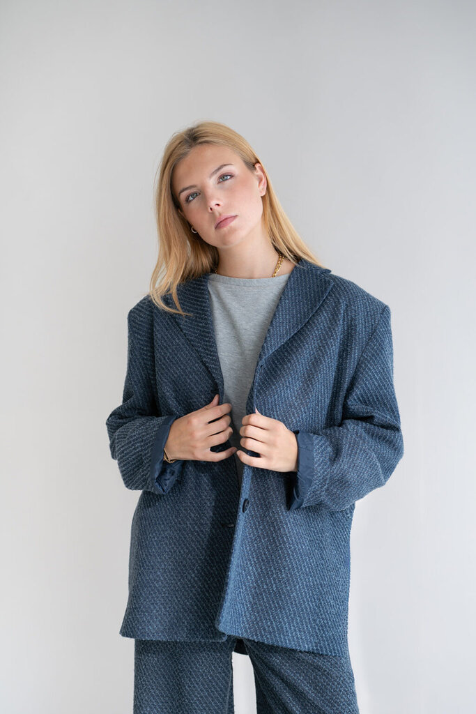 Arthur Blazer Navy Tweed