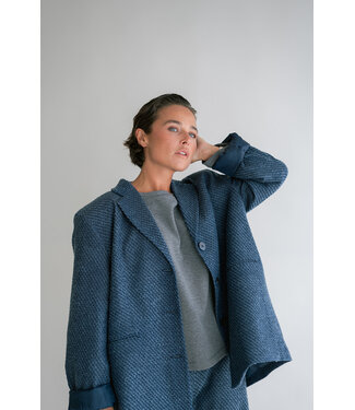 Arthur Blazer Navy Tweed