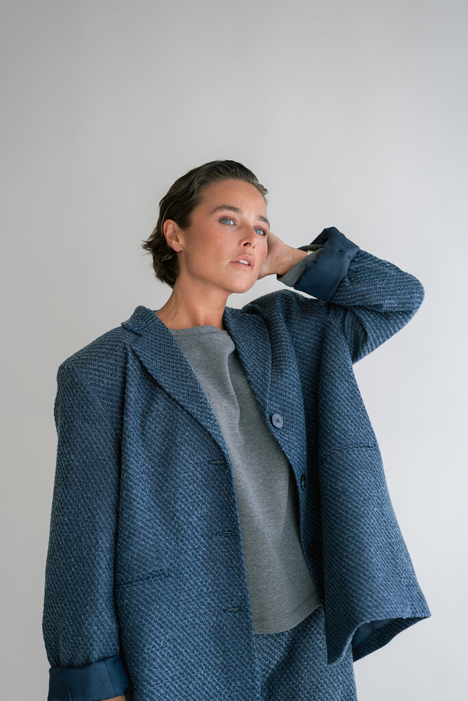 Arthur Blazer Navy Tweed