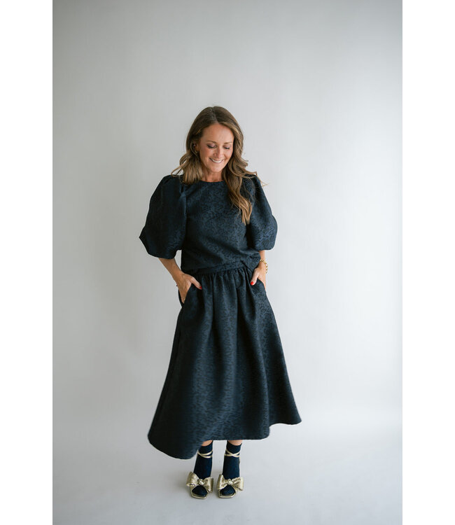 Mina Blouse Navy Flower